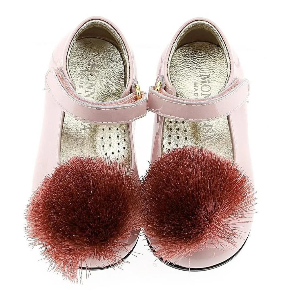 Girls Pink Pom Pom Shoes