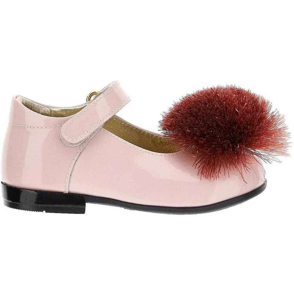 Girls Pink Pom Pom Shoes