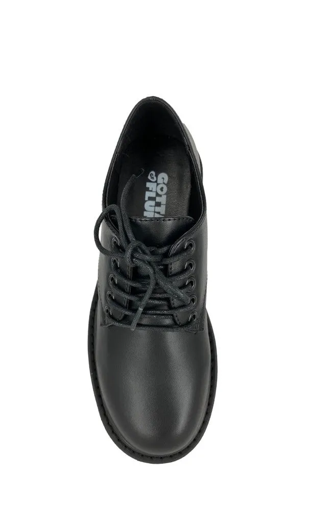 Gotta Flurt Women's Academy Black Synthetic Leather Oxford School Student Shoes