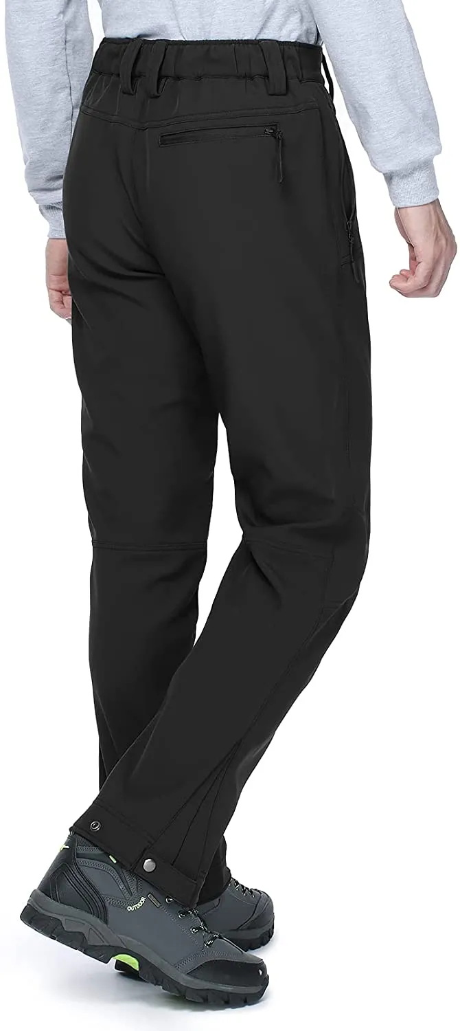 Hiauspor Herren-Wanderhose-Thermohose-Winter-Softshellhose-Skihose-Outdoorhose-Gefüttert