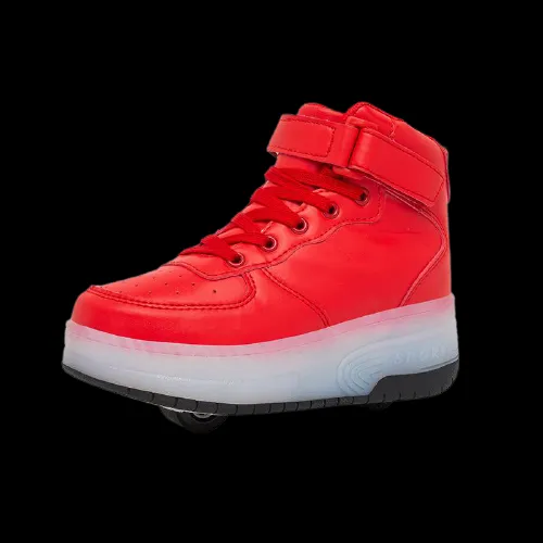 High Top Colorful Led Roller Shoes | Roller High Top Light Up Sneakers With Wheels