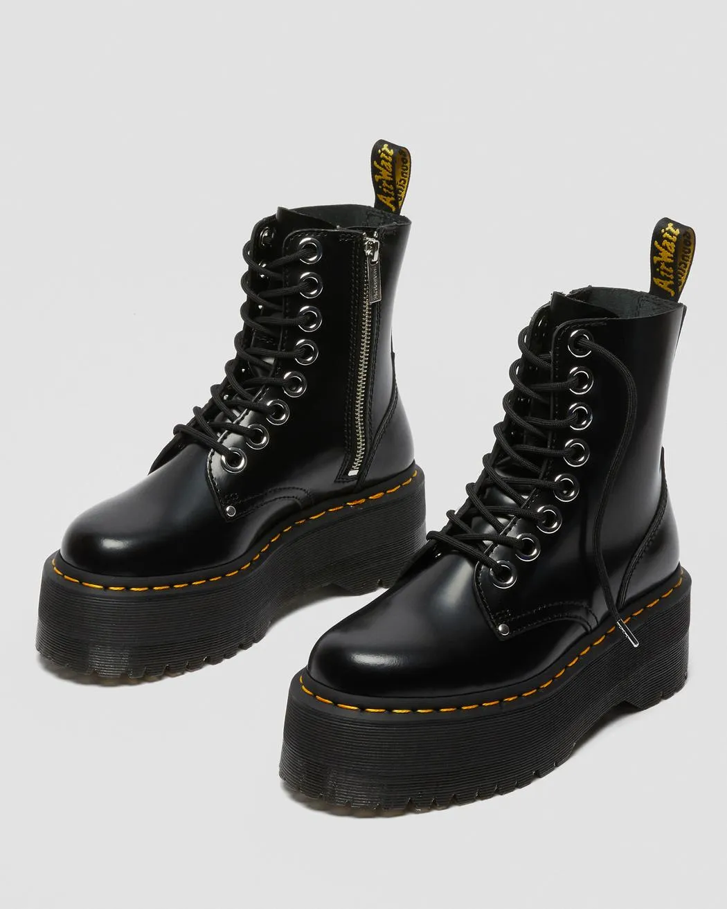 Jadon Max Black Buttero Platform Boots