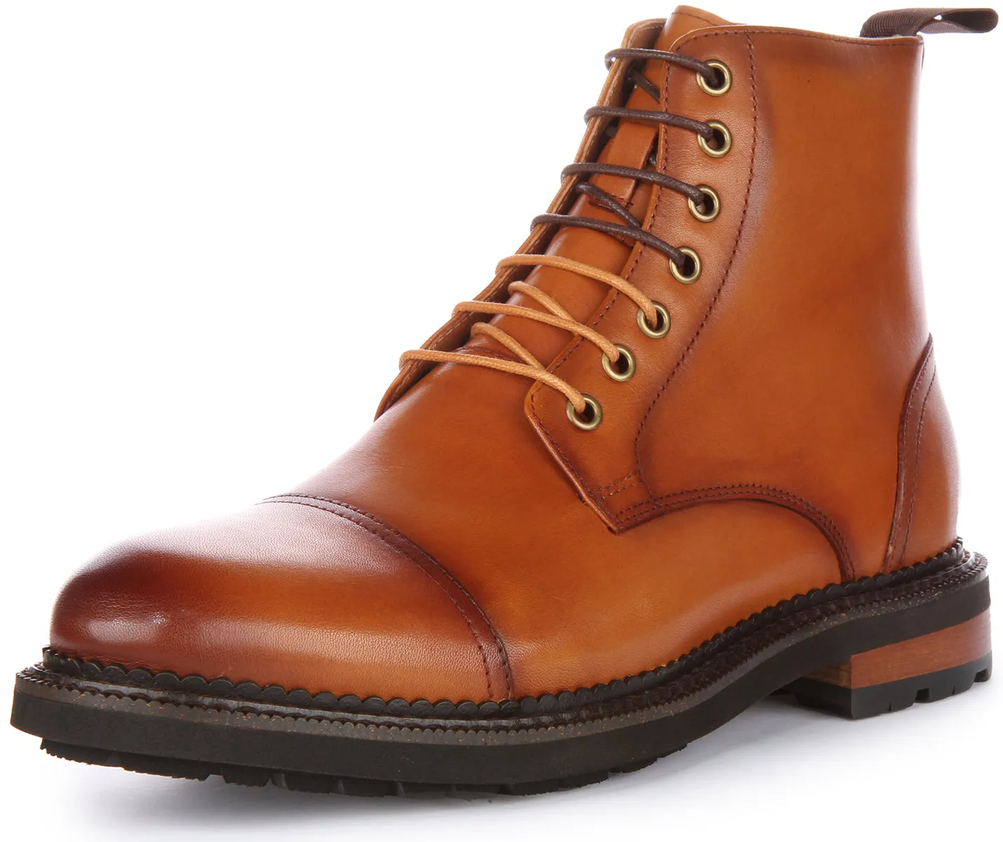 Justinreess England Kingston Ankle Boots In Brown For Men