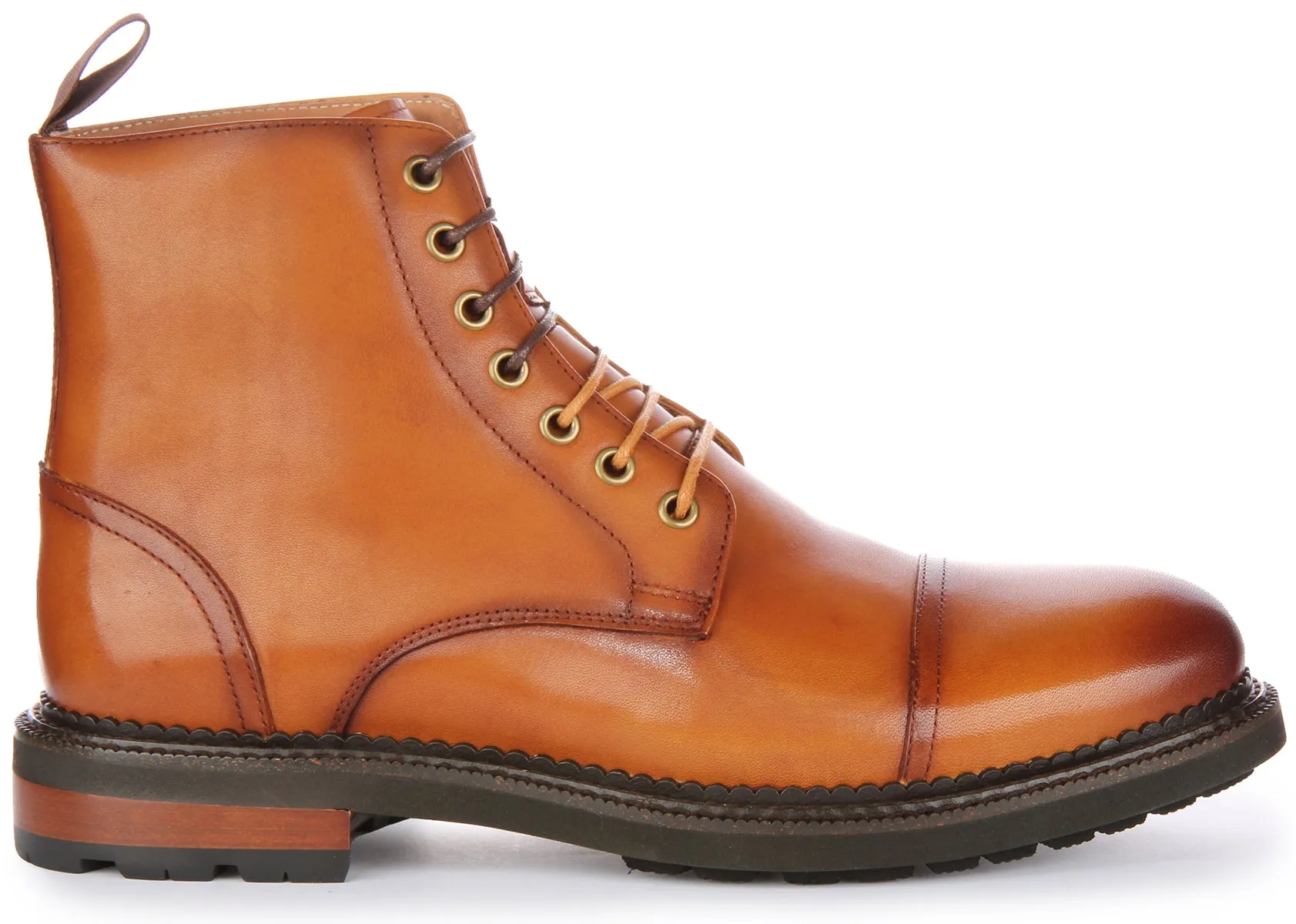 Justinreess England Kingston Ankle Boots In Brown For Men