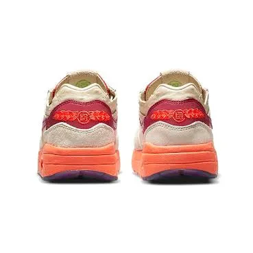 Kids Clot x Nike Air Max 1 PS Orange Blaze Deep Red Tan