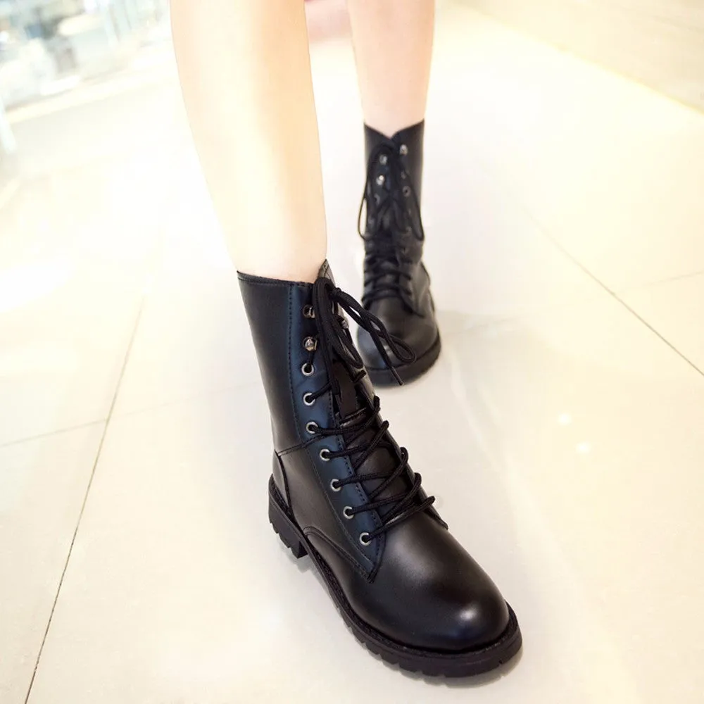 Lace Up Combat Boots