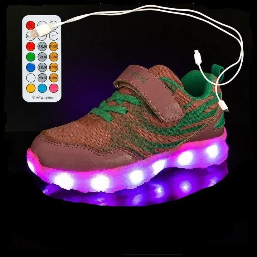 Led Usb Recharge Luminous Shoes For Kids