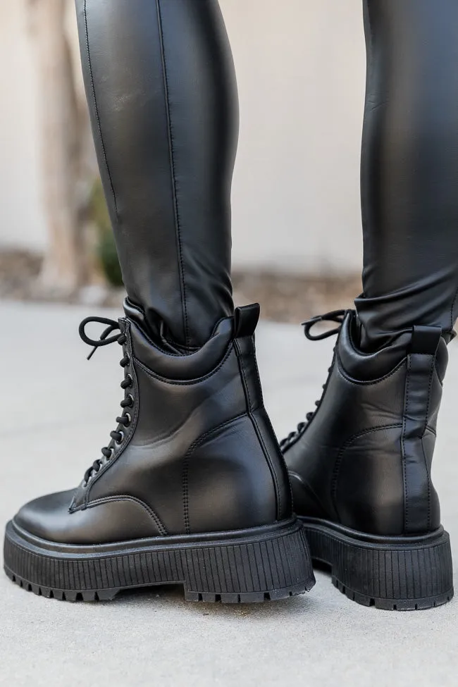 Liza Black Combat Boots FINAL SALE