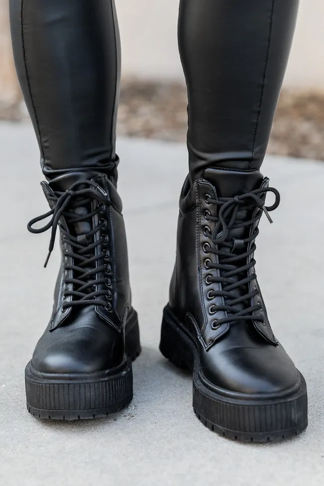 Liza Black Combat Boots FINAL SALE