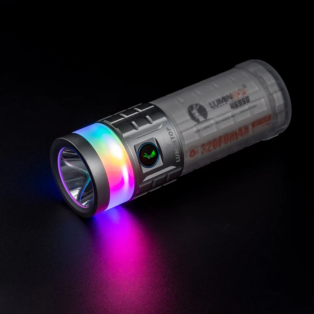 Lumintop Rainbow LED RGB Flashlight 3000LM 46950 Battery Camping Torch