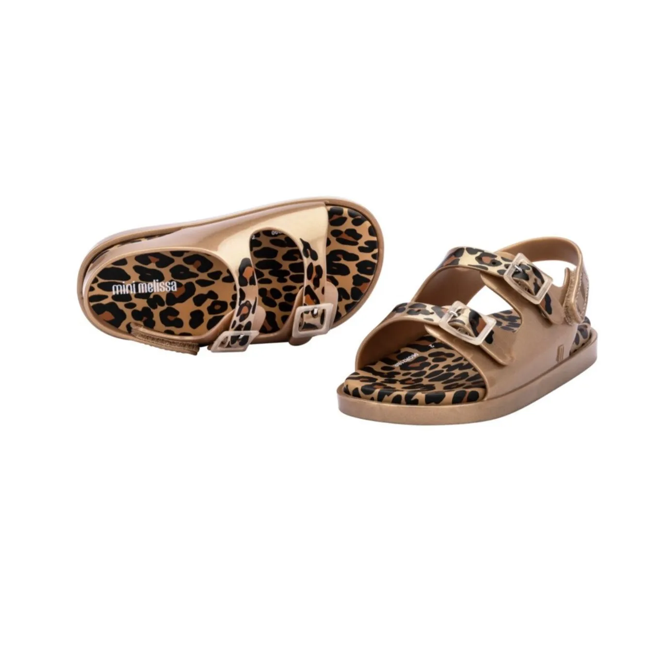 Mini Melissa Wide Sandal BB - Gold / Brown