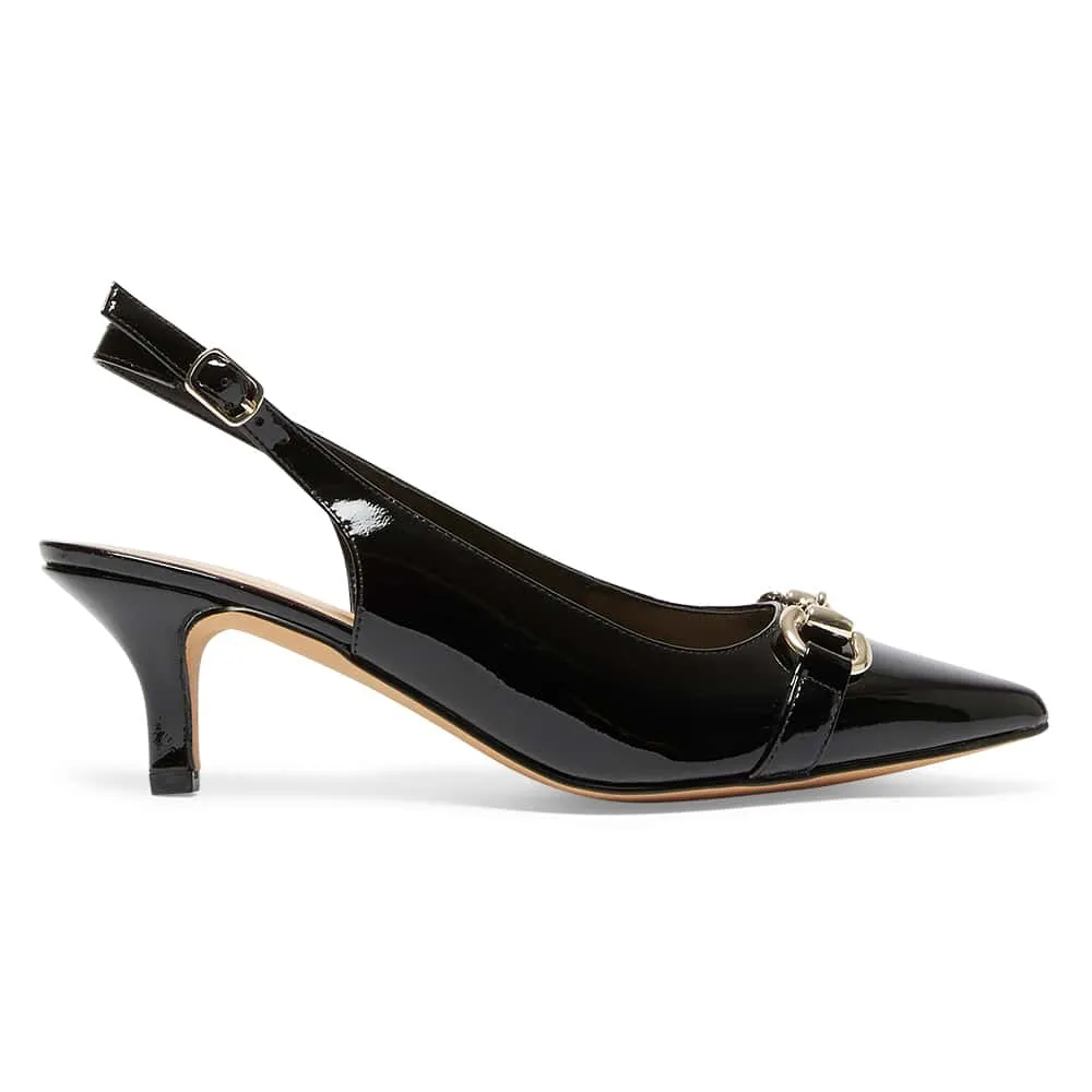 Nigella Heel in Black Patent