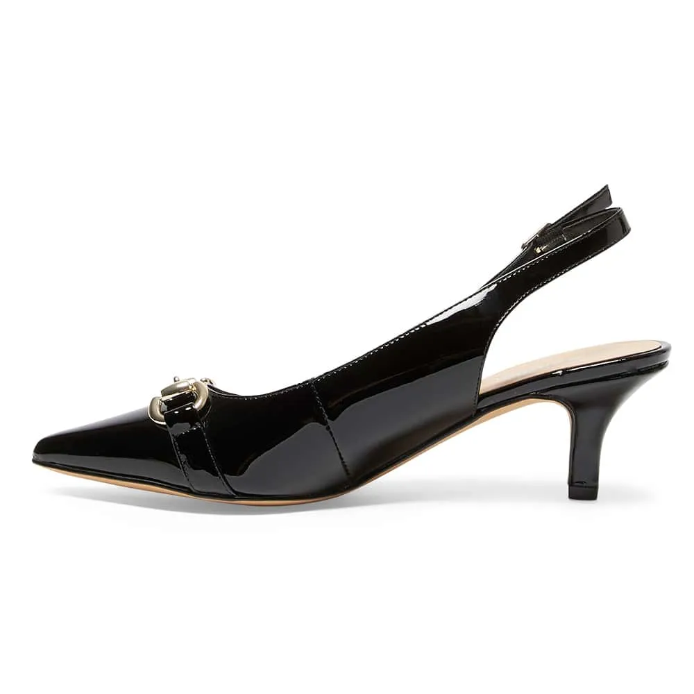 Nigella Heel in Black Patent