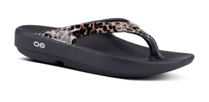 'OOFOS' Women's OOlala Thong Limited Edition - Black / Leopard