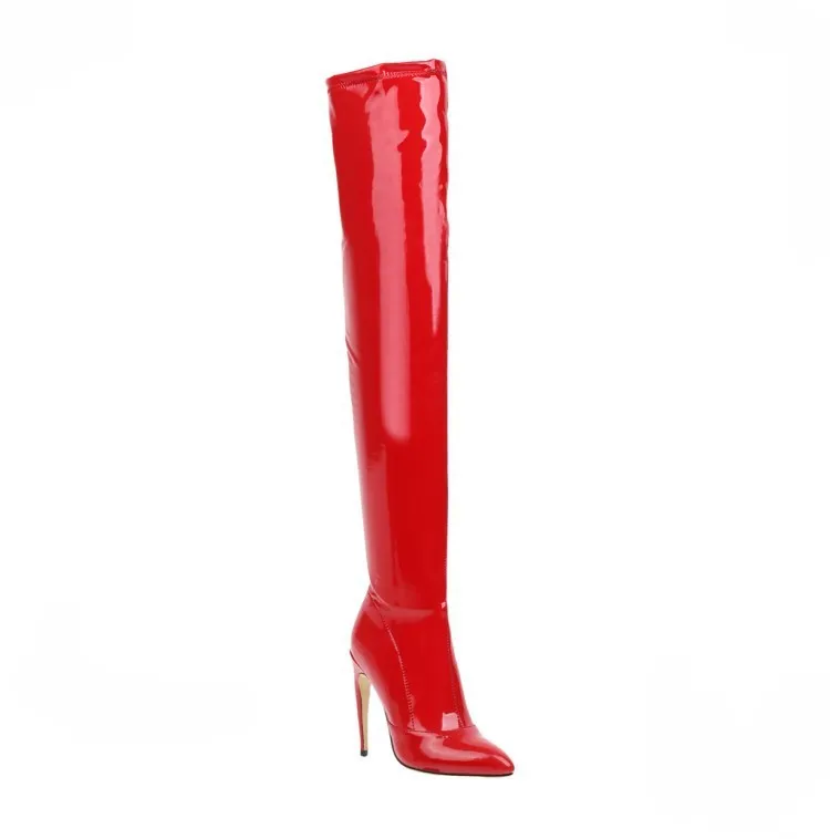 Over The Knee Patent Leather High-heel Boots