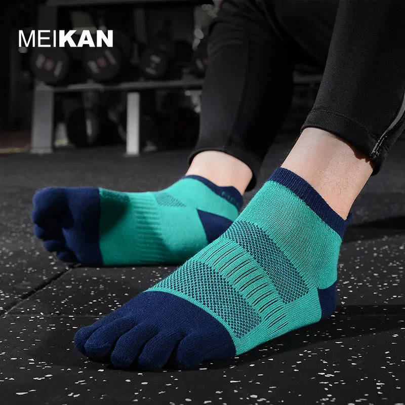 Owlkay Breathable Sweat-wicking Short Five-toe Sports Socks