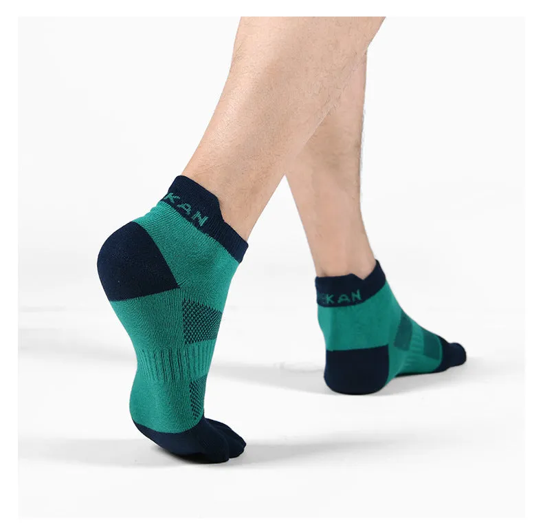 Owlkay Breathable Sweat-wicking Short Five-toe Sports Socks