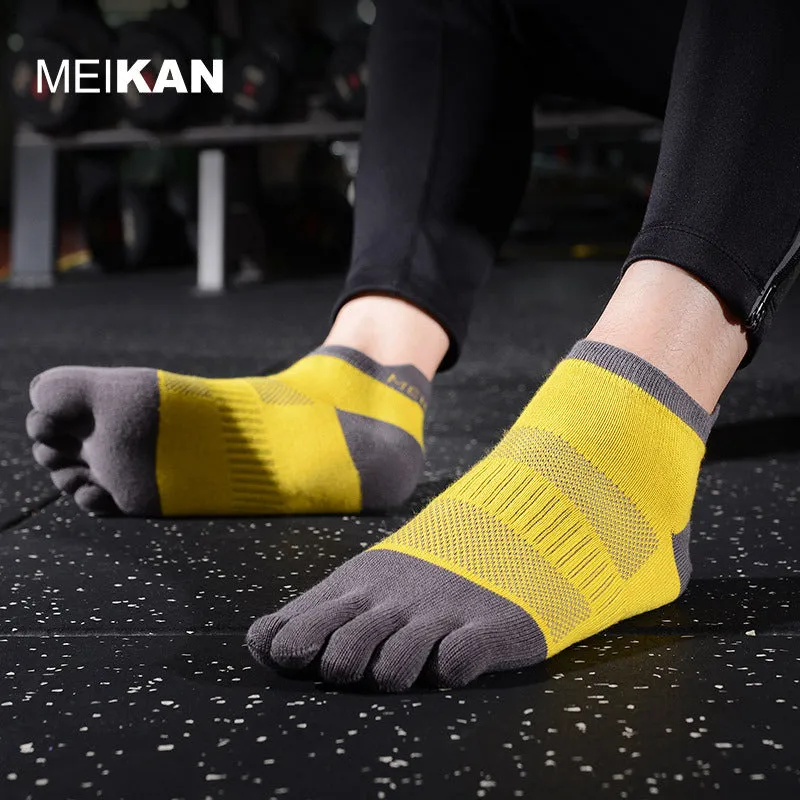 Owlkay Breathable Sweat-wicking Short Five-toe Sports Socks