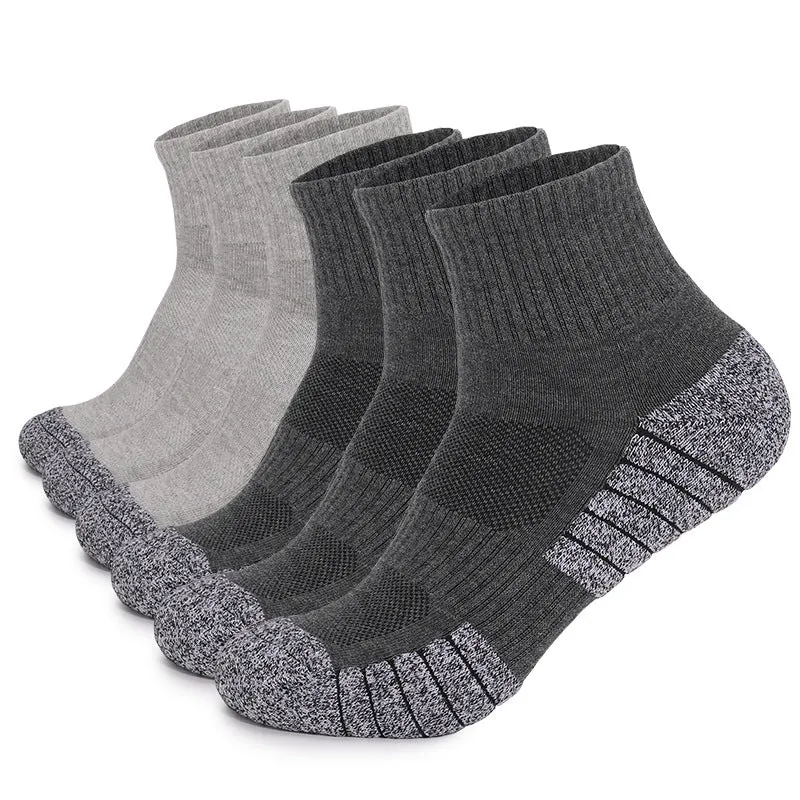 Owlkay Thickened Sweat Absorbing Mid Length Sports Running Socks