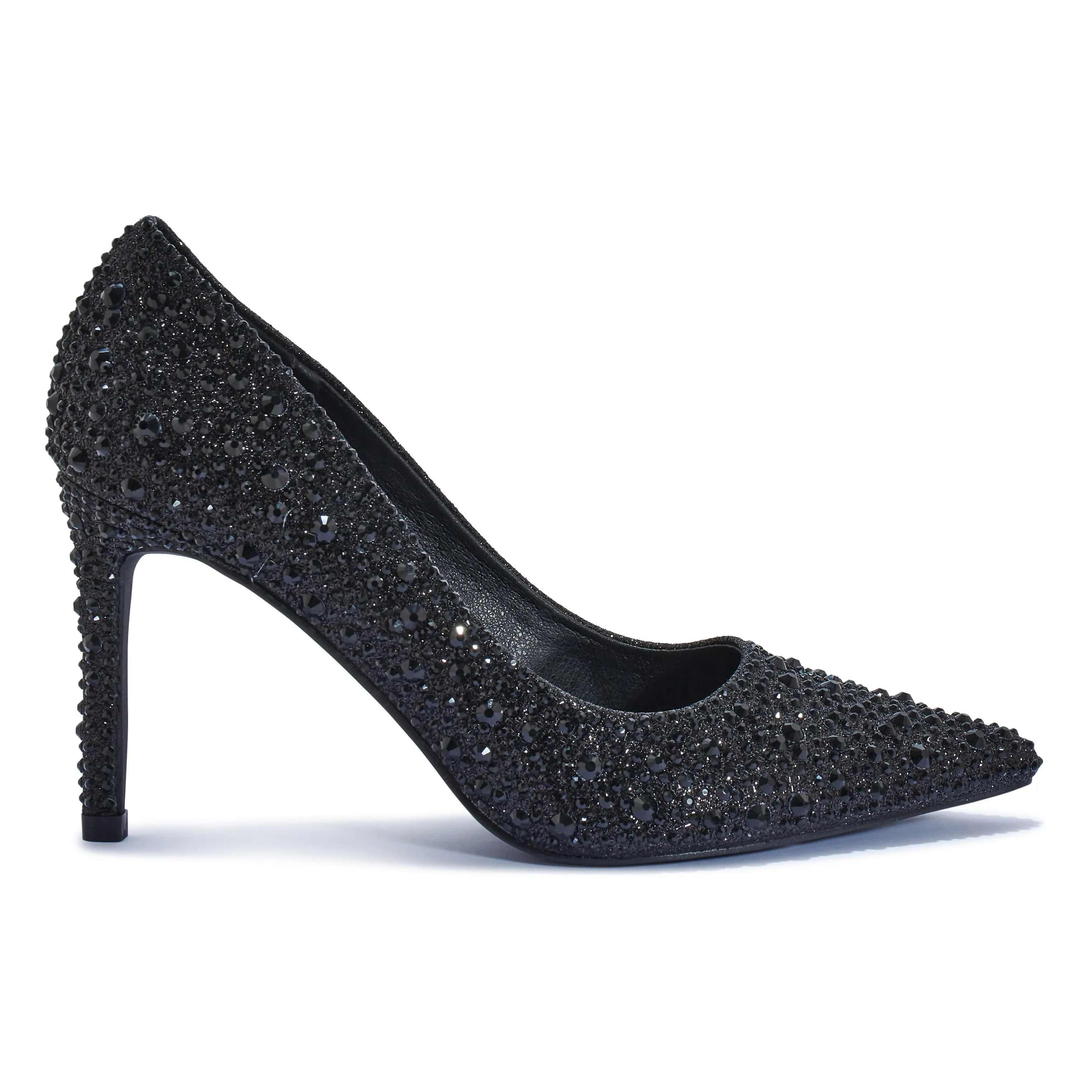 PETUNIA2 STILETTO POINTY TOE DIAMANTE SHIMMER COURT SHOE