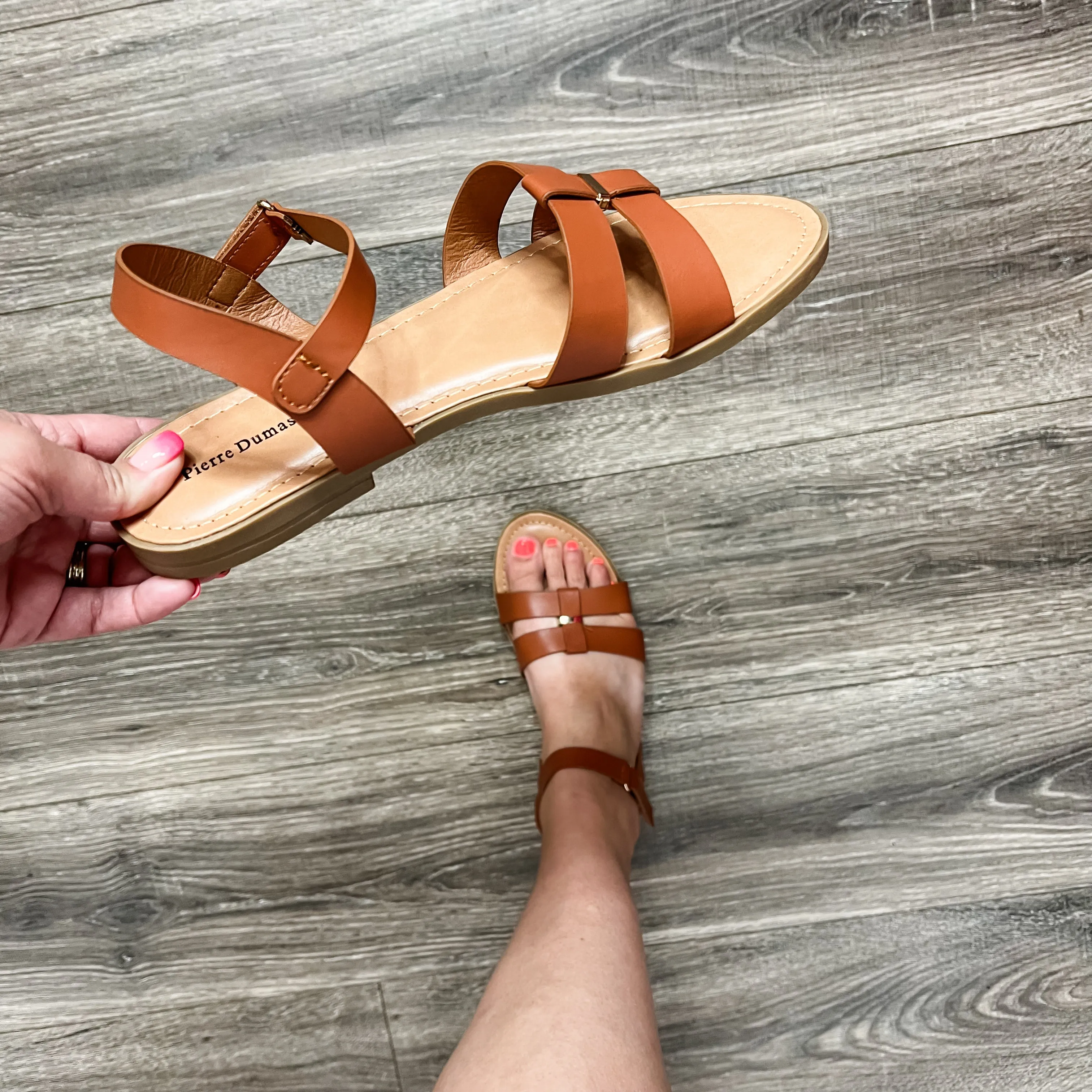 Pierre Dumas "Fabulous" Strappy Sandal (New Tan)