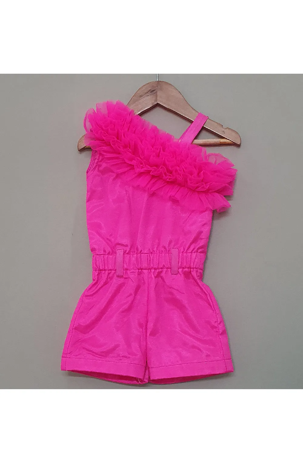 Pink Shantoon Playsuit With Detachable Net Trail