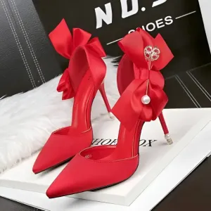 Pointed High Heels with Trendy Bow Detail | Sophisticated Design, High-Quality Materials & Multiple Colors