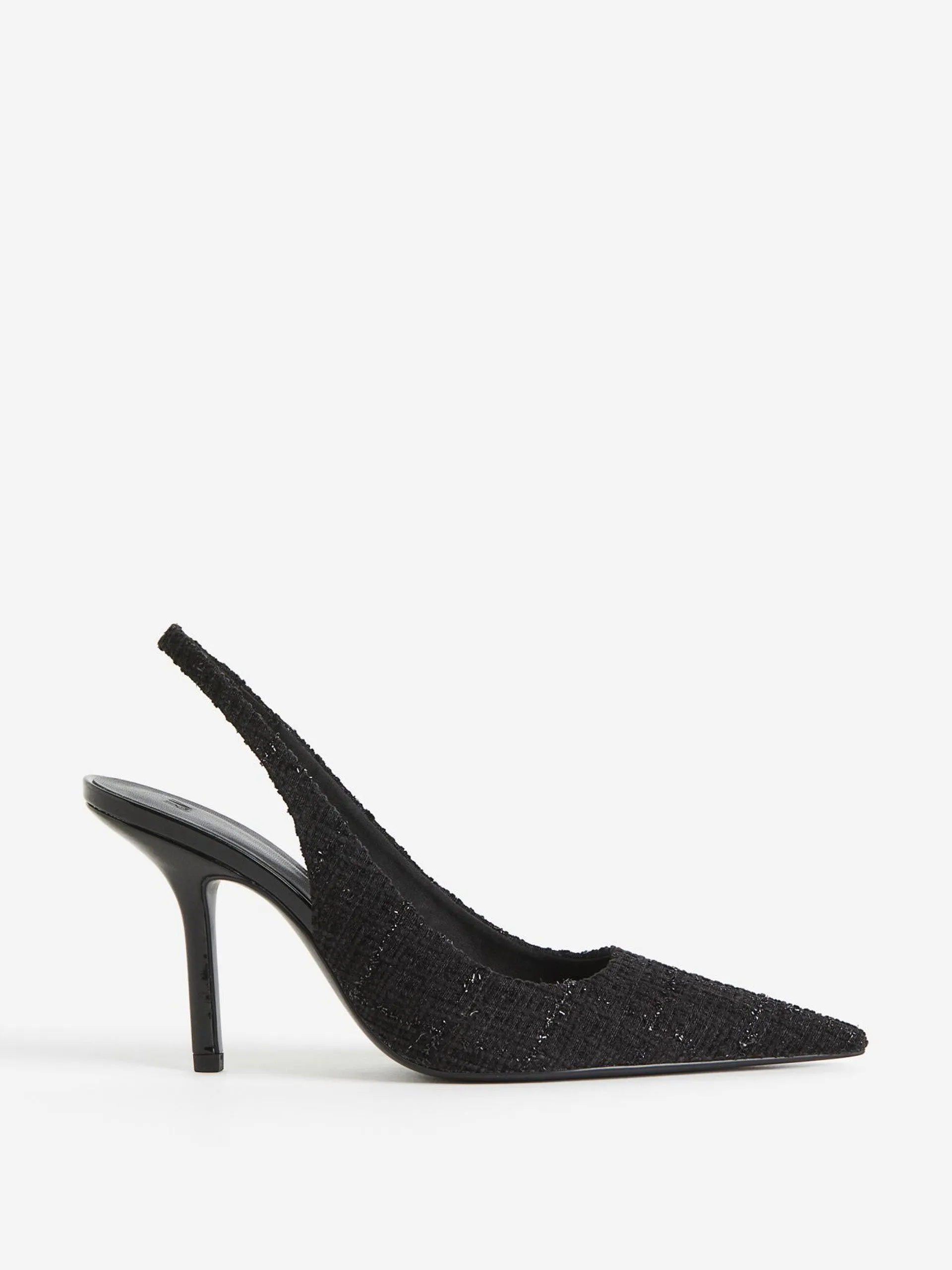 Pointed slingback court shoes