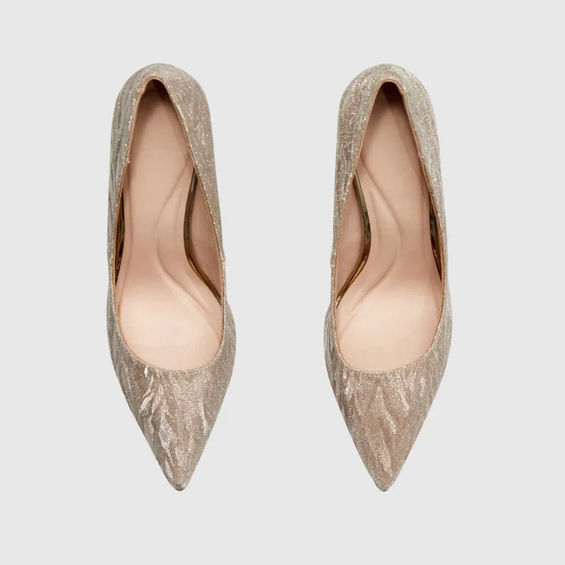 Pointed Thin Heel Shallow Pumps