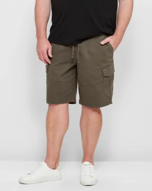 popular  Plus Size Combat Shorts - Khaki