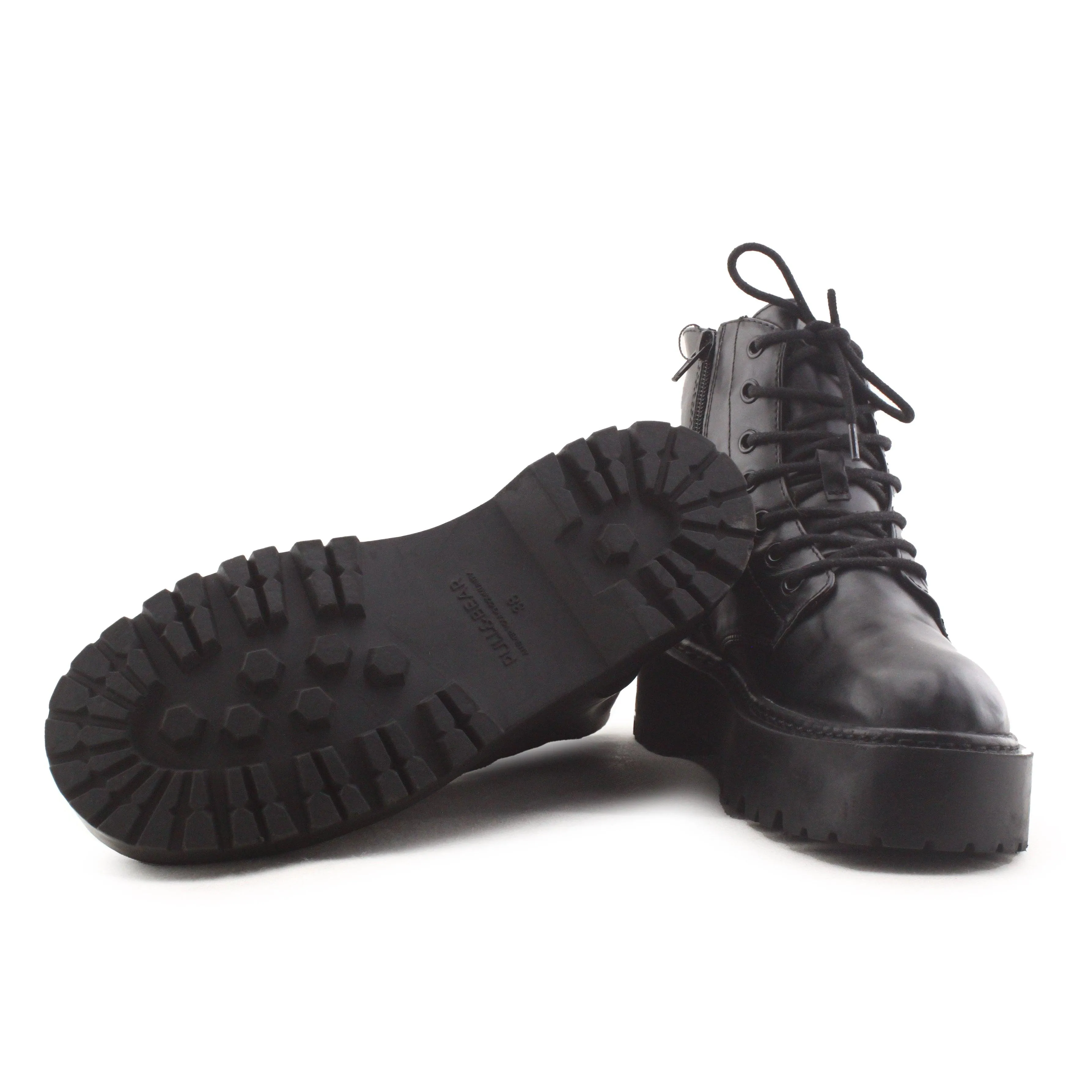 Pull & Bear Laces Combat Boots | 100% Authentic Leather