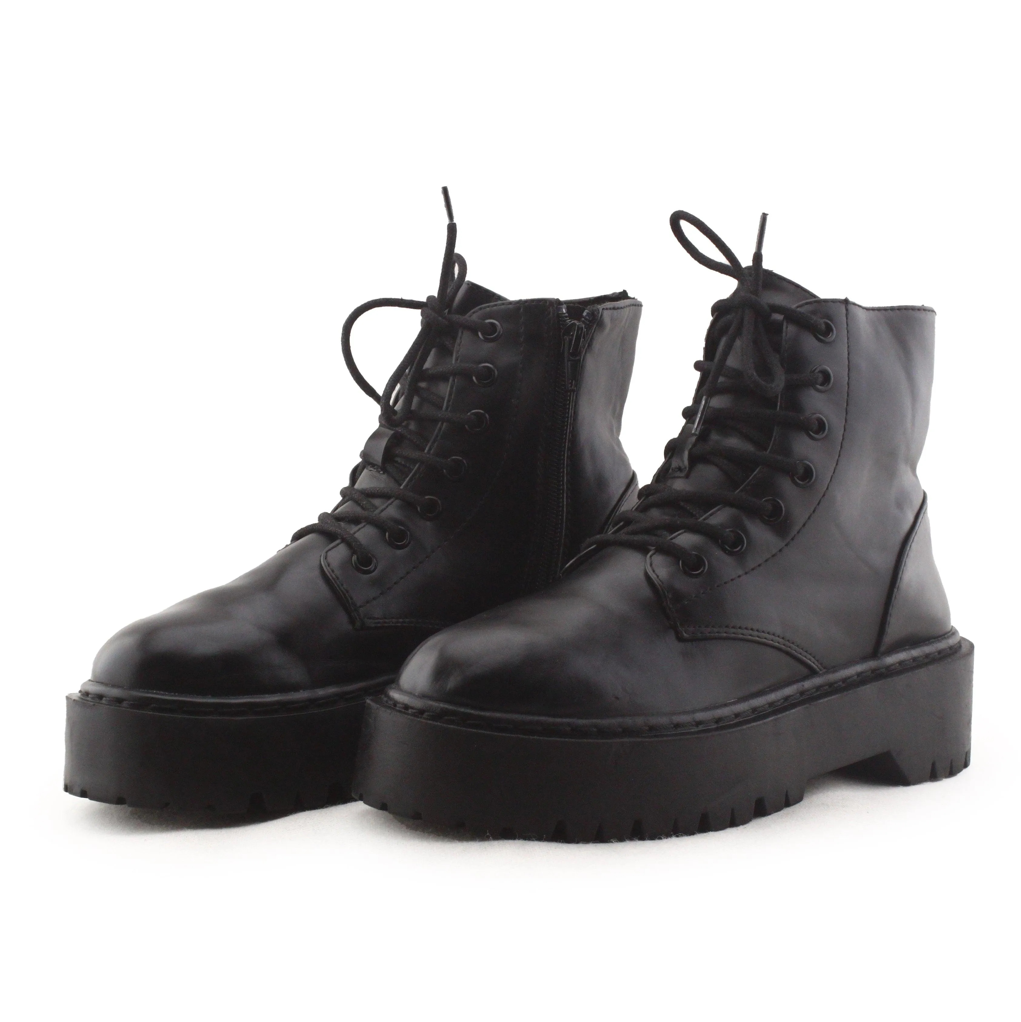 Pull & Bear Laces Combat Boots | 100% Authentic Leather