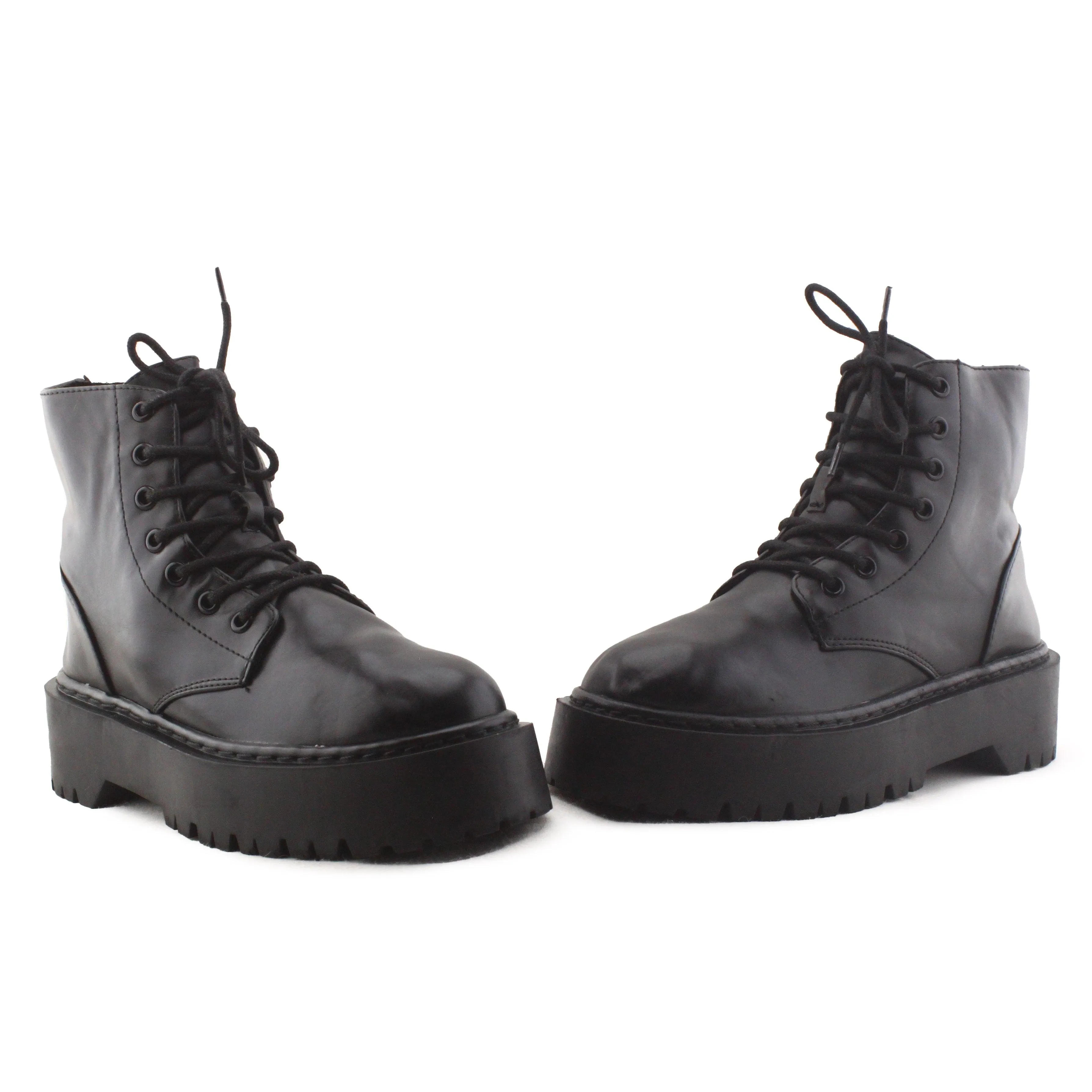 Pull & Bear Laces Combat Boots | 100% Authentic Leather