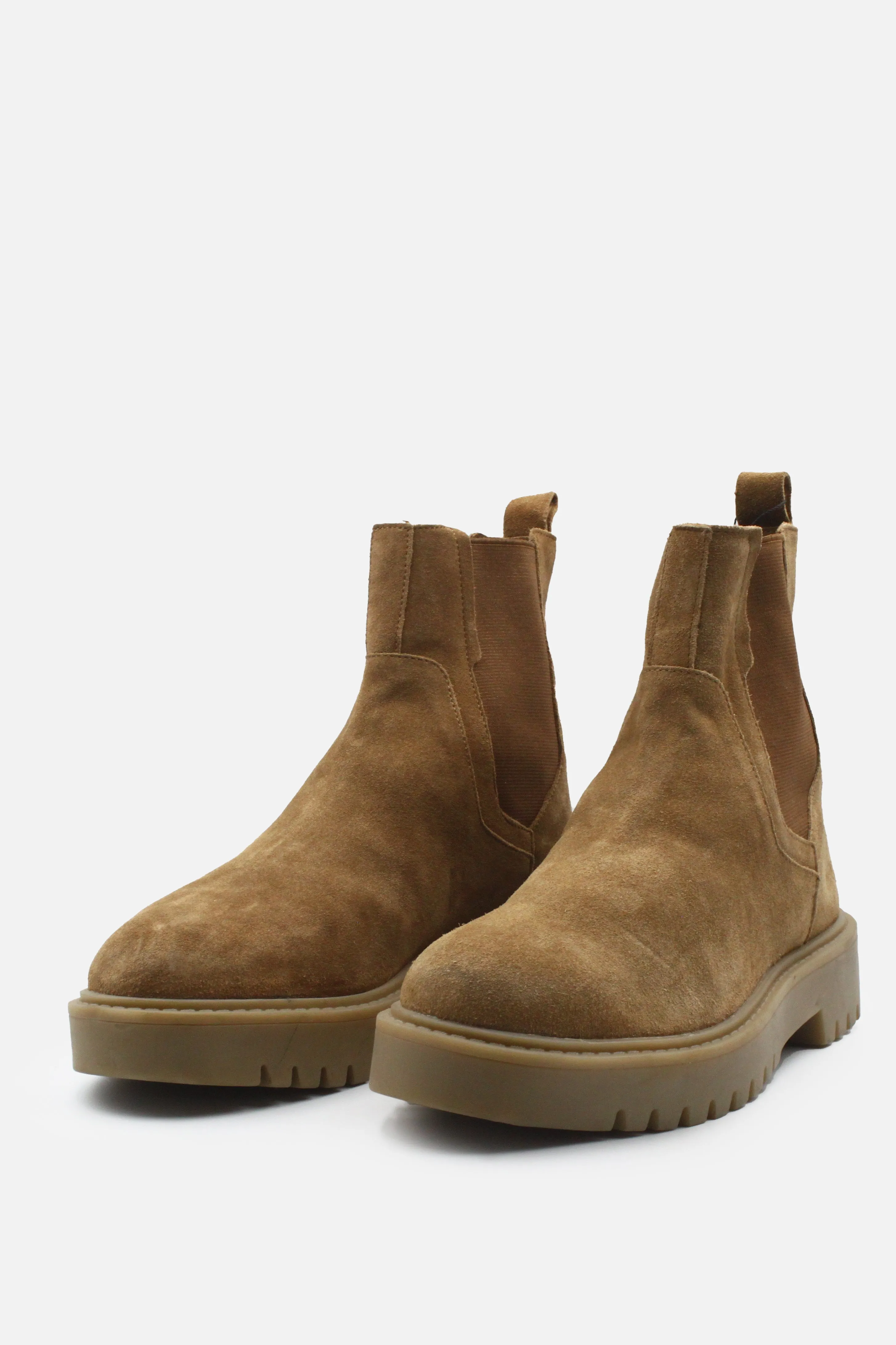 Pull & Bear Stretchable Chelsea Ankle Boots | Suede