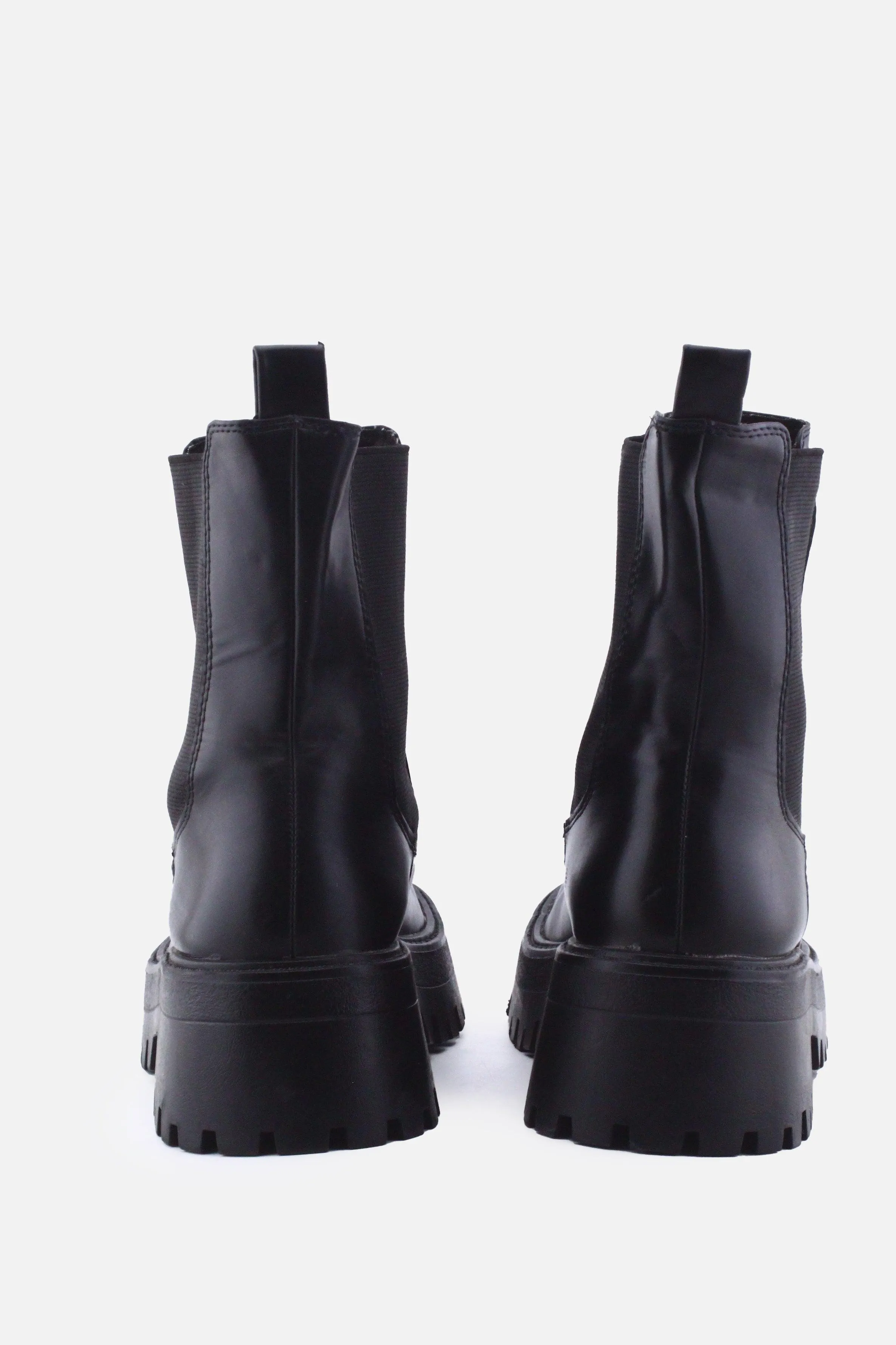 Pull & Bear Stretchable Combat Boots | 100% Authentic Leather