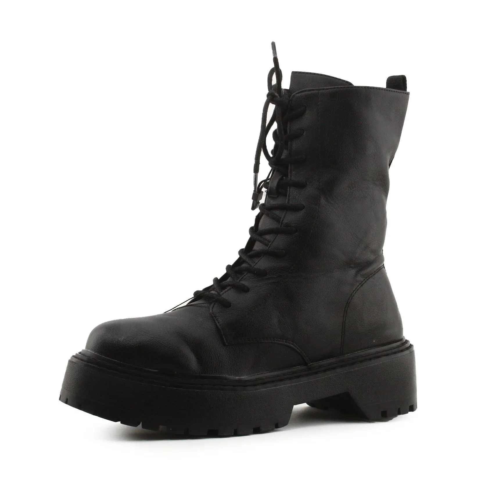 Pull & Bear Zipper Combat Boots | 100% Authentic Leather