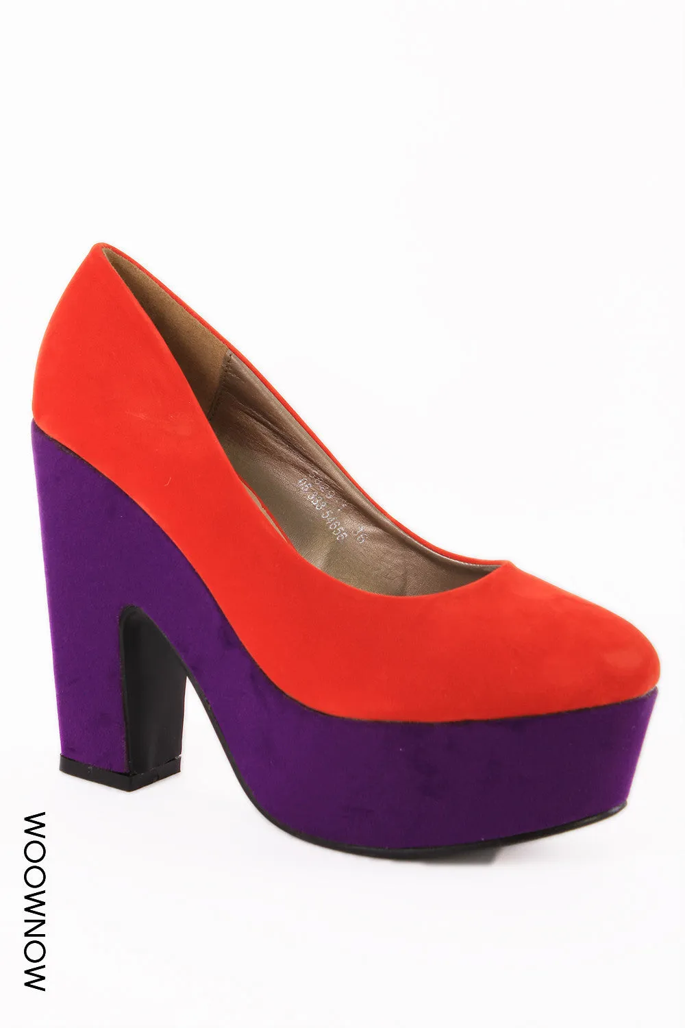 Rainbow Suede Platform Shoes