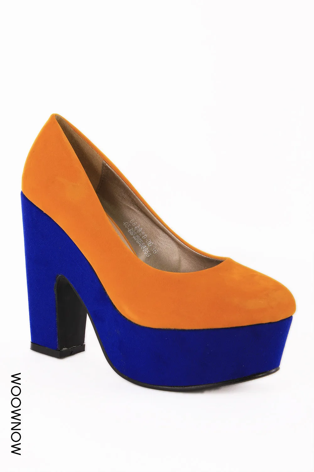 Rainbow Suede Platform Shoes