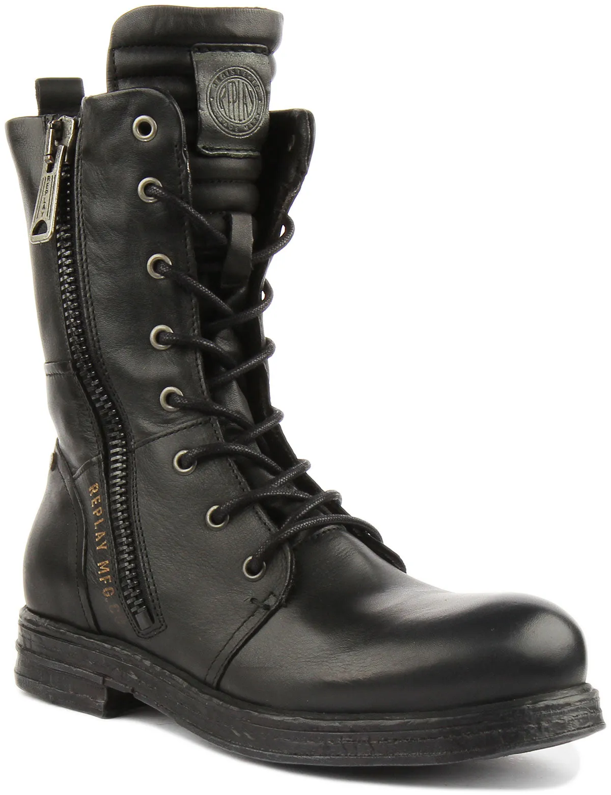 Replay Evy Lace Up Boots In Black For Women