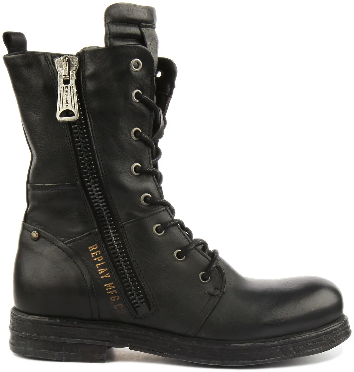 Replay Evy Lace Up Boots In Black For Women