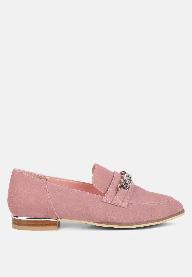 Ricka Chain Embellished Loafers