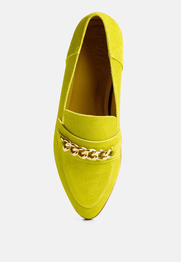 Ricka Chain Embellished Loafers