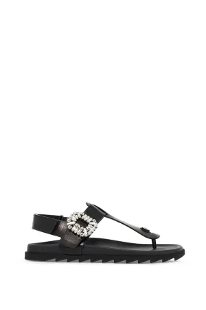 Roger Vivier leather slidy viv' flip-f