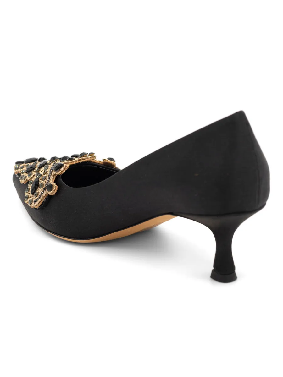 Sabrina Pointed Toe Kitten Heel