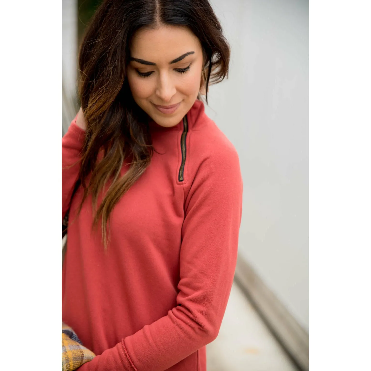 Side Zip Wrap Pullover