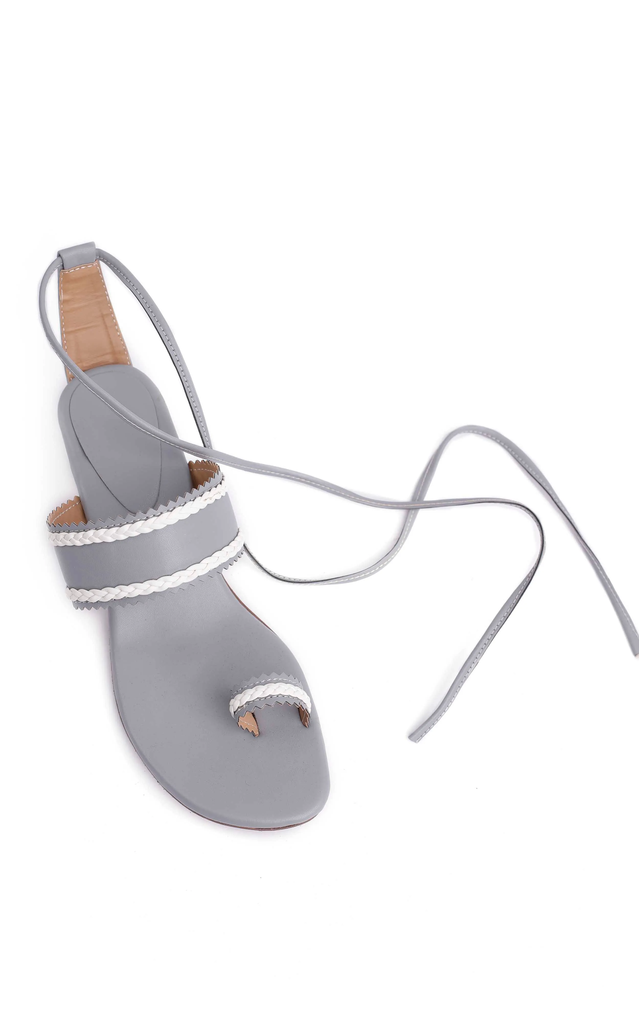 Sierra Ice Blue Cruelty Free Leather Heels Sandals