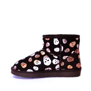 Skull Short Ugg Boot - Gold/Silver