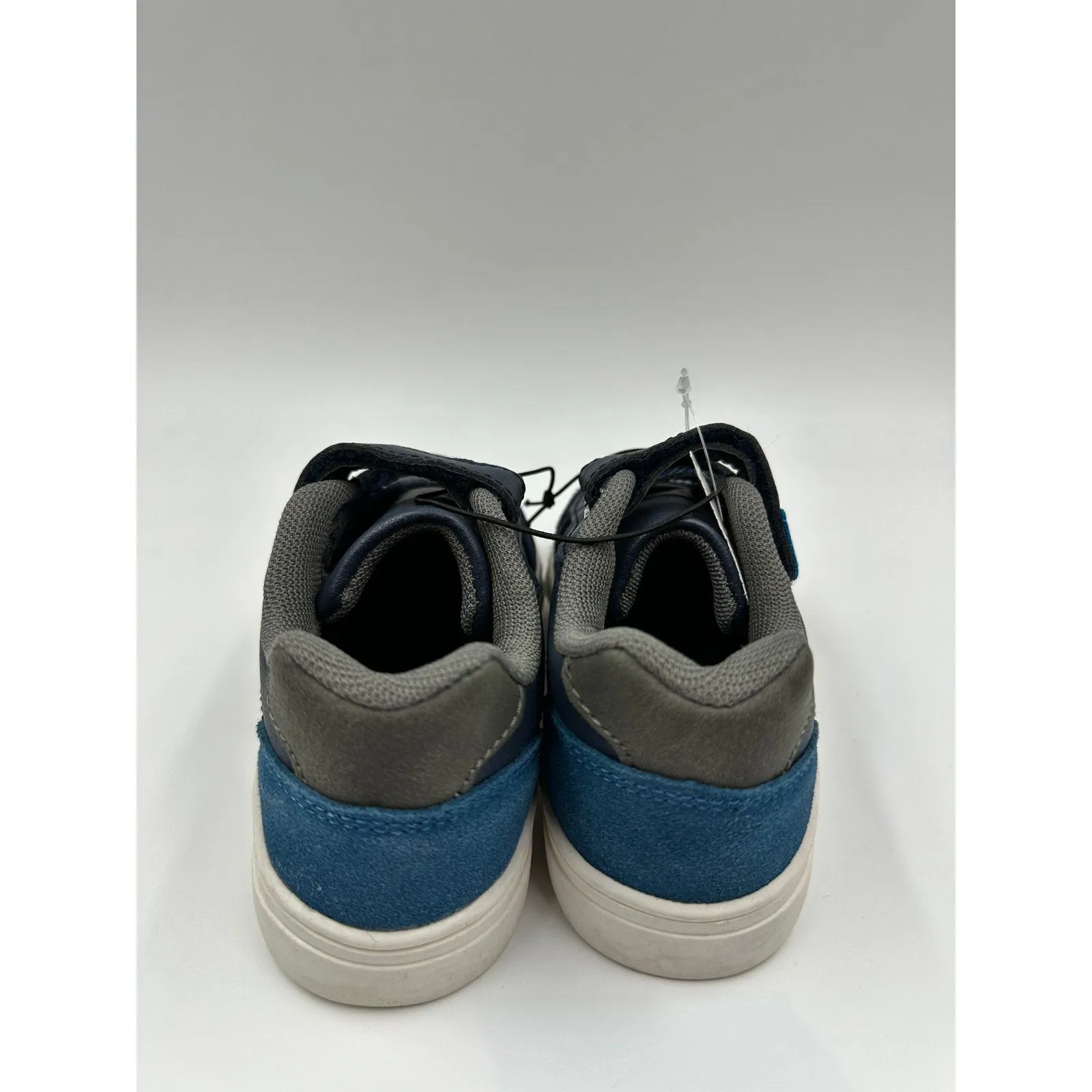 Small Kid 11, Blue Fashion Sneaker, w/ Straps, Blue Leather and Suede Detail