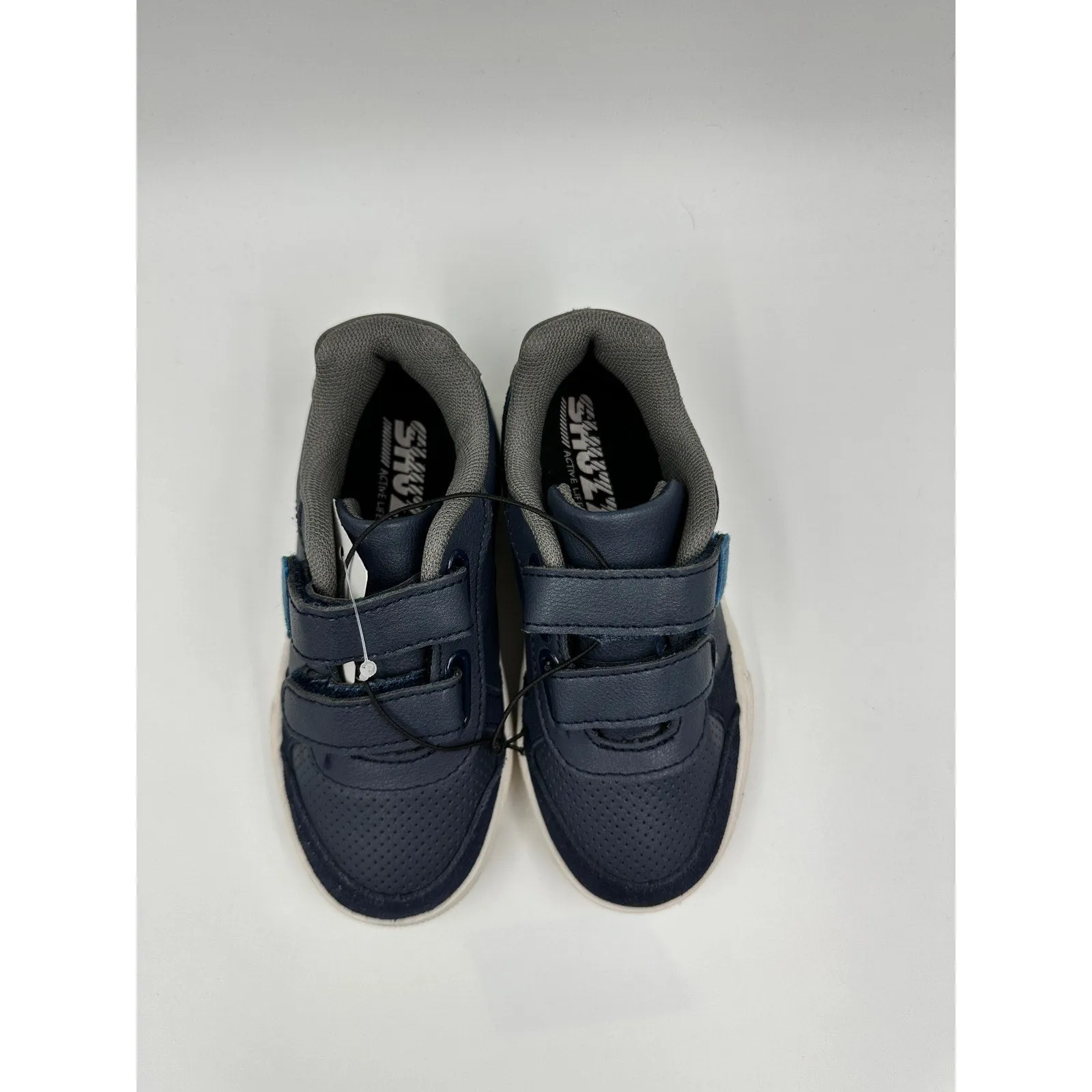 Small Kid 11, Blue Fashion Sneaker, w/ Straps, Blue Leather and Suede Detail