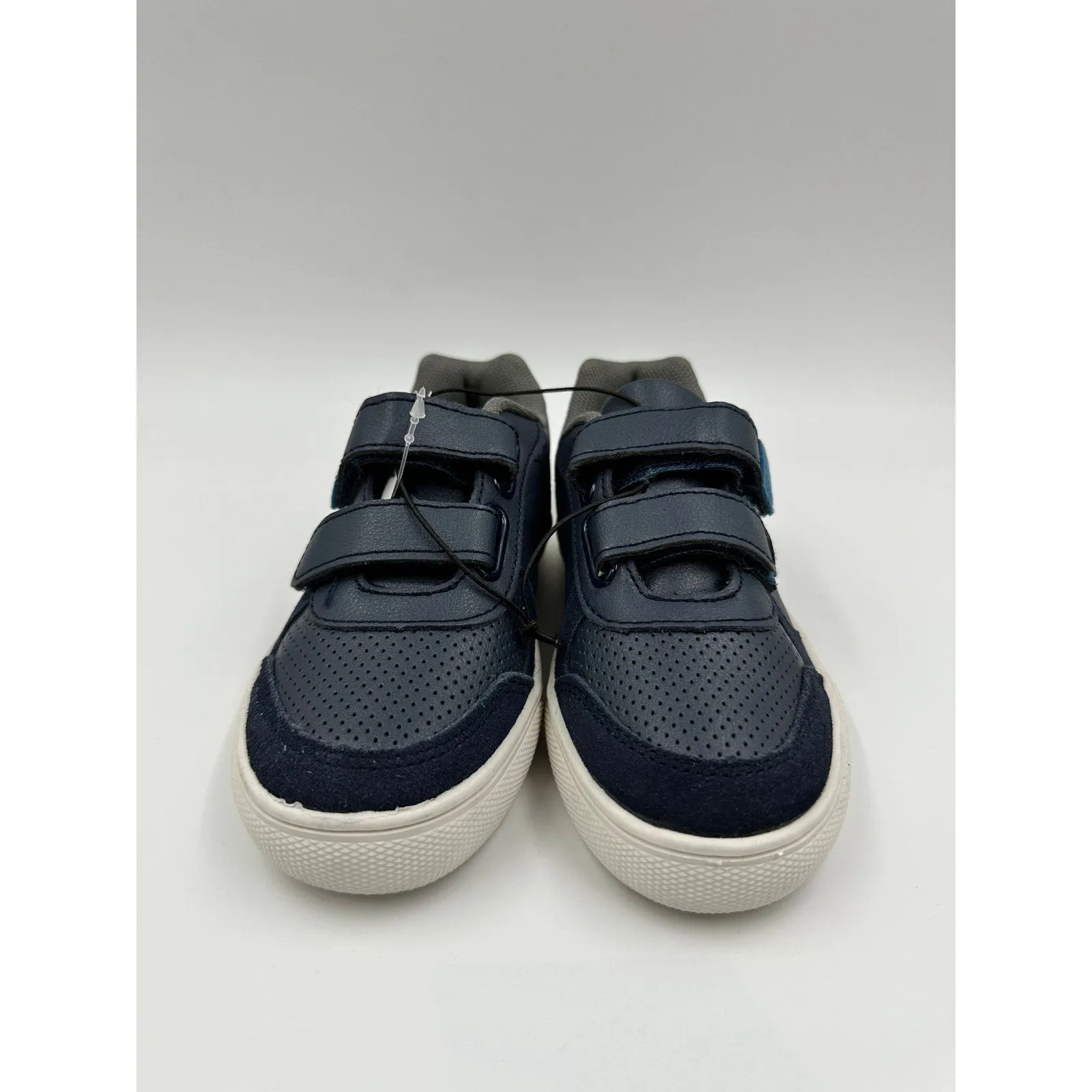 Small Kid 11, Blue Fashion Sneaker, w/ Straps, Blue Leather and Suede Detail